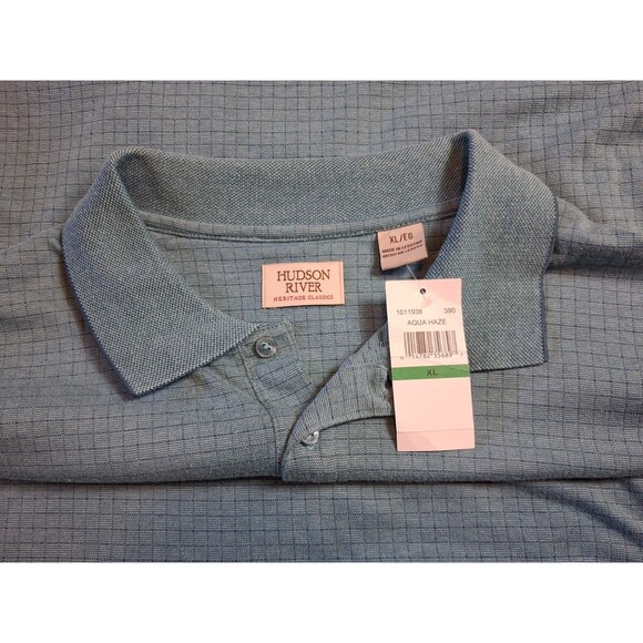 HUDSON RIVER HERITAGE CLASSICS AQUA MIST PULL OVER POLO SHIRT X/L - Picture 2 of 8